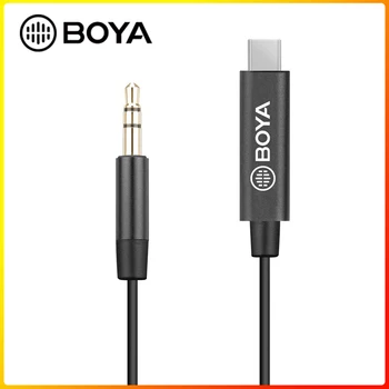 3.5 mm TRS uz USB-C Adaptera Kabeli BOYA ar-K2 3.5 mm Male USB-C Vīriešu Kabelis, 20cm 3,5 mm Mikrofoni
