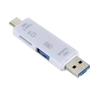5 in 1 USB 3.0 Tips C / USB / Micro SD TF Atmiņas Karšu Lasītājs OTG Adaptera Savienotājs High Speed Atmiņas Karšu Lasītājs