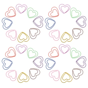 50 Gab. Mīlestības Sirds Dekoru Klipu Sirds formas Krāsu Klipus Rotā Failu Metāla Multi-color Biroja Papīra Apdari