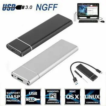 NGFF SSD USB3.1 Tips-C USB C līdz M. 2 Cieto Disku Gadījumā Adapteris Ārējās Kameras Lodziņu 6Gbs Datoru, Klēpjdatoru Win10